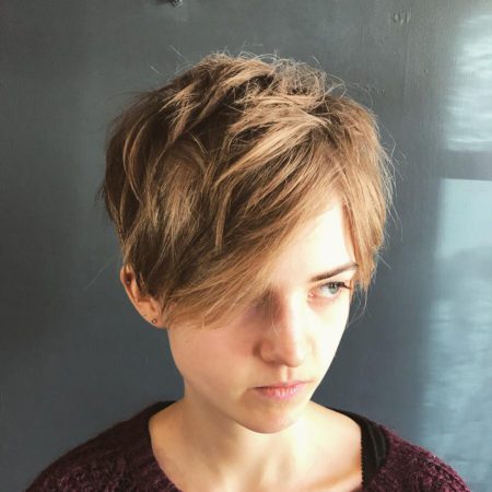 Ladies short textured cut by Stu Weller Hair